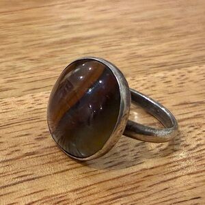 Silver ring with natural stone